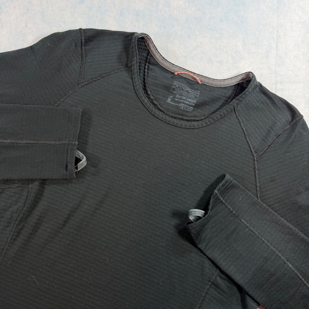Patagonia Capilene Thermal Weight Women Medium Black Excellent Polartec Crew